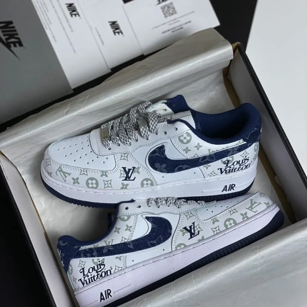 Louis Vuitton x Nike Air Force 1 07 Low ‘White Blue’