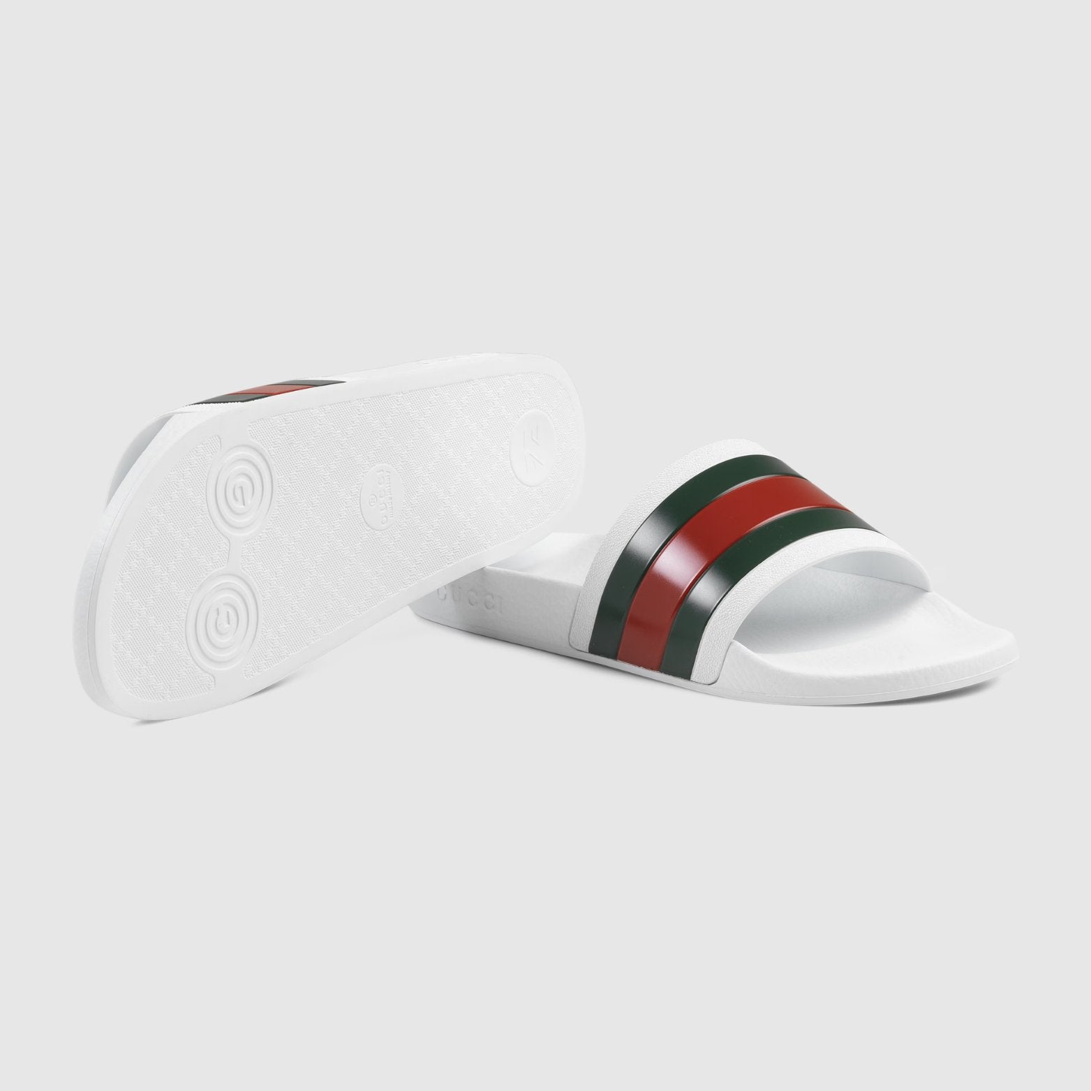 Gucci Pursuit Pool Web Rubber Slides